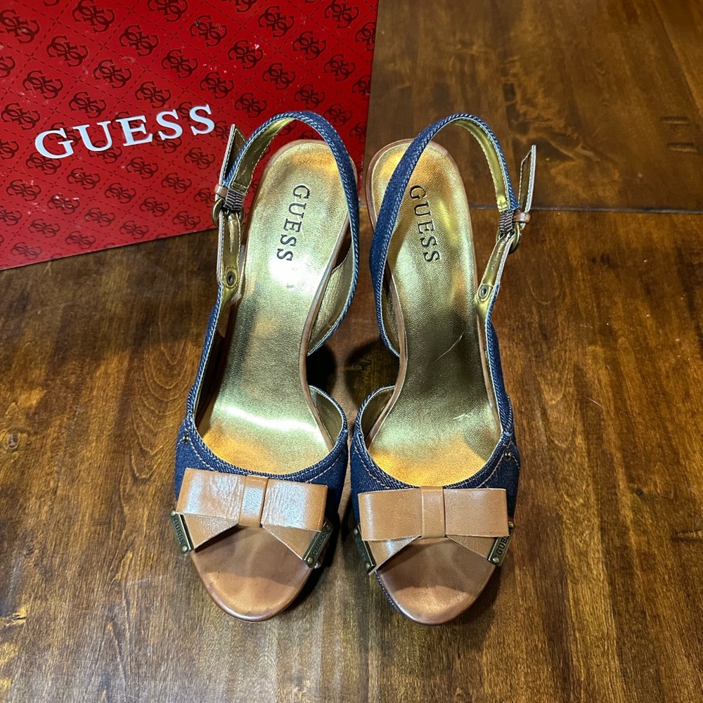 Guess denim wedges